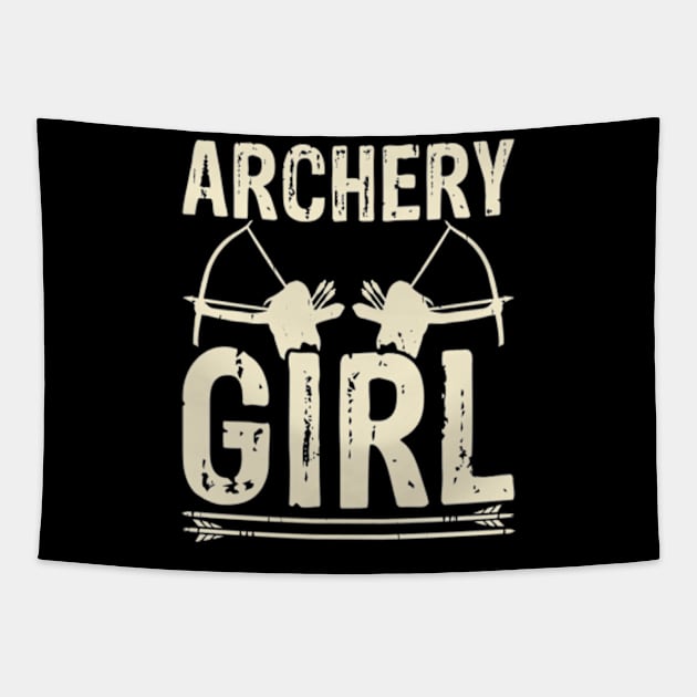 Archery Girl,  Womens Archery Player Tapestry by Shrtitude