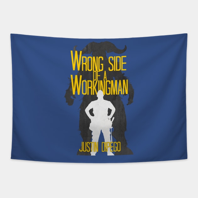 Wrong Side of a Workingman Book Cover Tapestry by DiPEGO NOW ENTERTAiNMENT