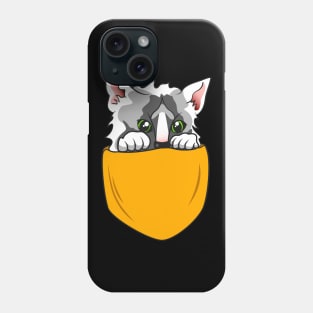 Cute Pocket Cat Kitty funny Chest Bag Phone Case