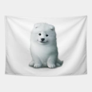 Cute Samoyed Drawing Tapestry