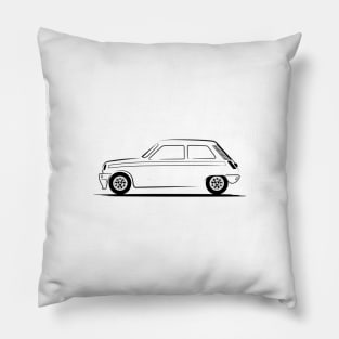 Renault 5 Le Car Black Pillow