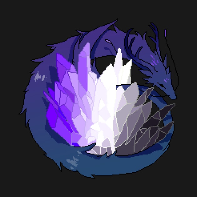 Ace Pride Flag Crystal Dragon by Oceanic Scribbles