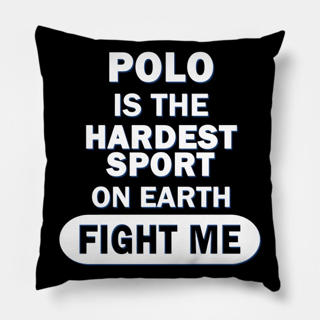 Polo Men Boys Sport Saddle Horse Gift Pillow by FindYourFavouriteDesign