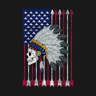 Native flag with skull T-Shirt