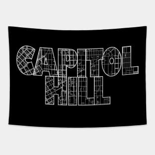 Capitol Hill Street Map Tapestry