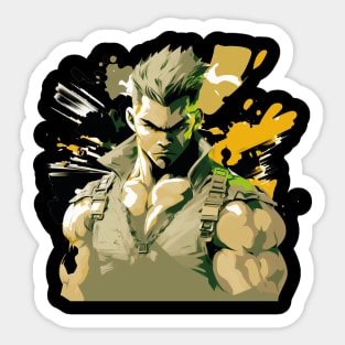 Guile from Street Fighter. Sticker for Sale by NBEdits