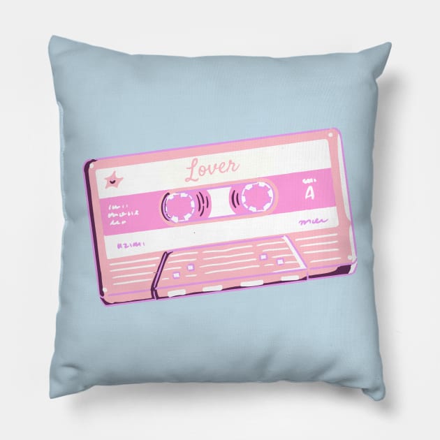 Lover Cassette tape Pillow by saiinosaurus