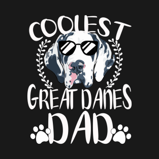 Glasses Coolest Great Danes Dog Dad T-Shirt