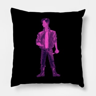 John Saxon w/ Spoon (Pink) Pillow