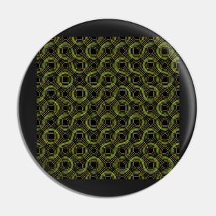 Truchet - Abstract curves black / green Pin