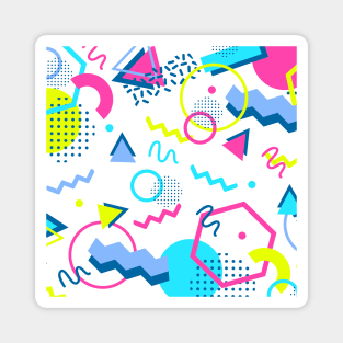 80's Geometric style background Magnet
