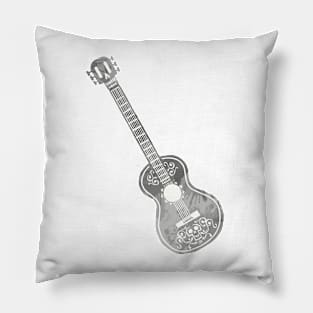 Guitar Inspired Silhouette Pillow