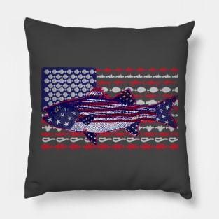 American bass flag Pillow