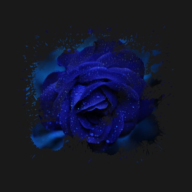 Beautiful blue rose design by Dope_Design