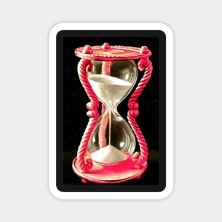 Pretty Sand timer hourglass - bright pink Magnet