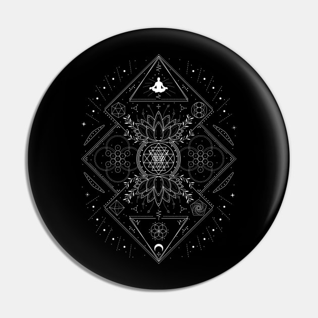 Sri Yantra | Sacred Geometry Pin by CelestialStudio