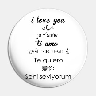 I love you in the languages of the world Pin