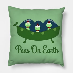 Peas on Earth Alien Holiday Design Pillow