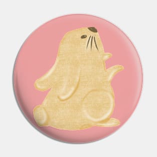 Cream rabbit Pin