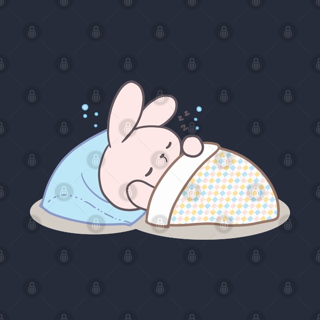 Cute rabbit bunny sleeping by LoppiTokki