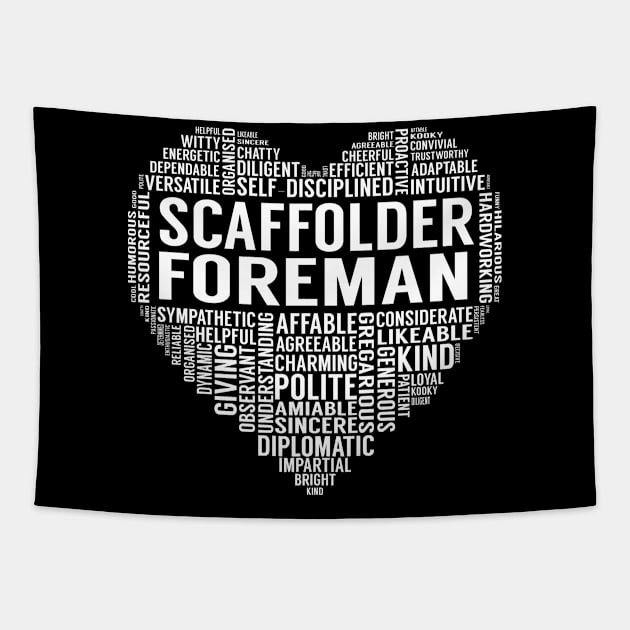 Scaffolder Foreman Heart Tapestry by LotusTee