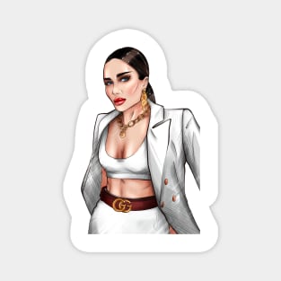 Business woman in white jacket Magnet