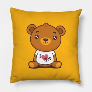 Teddy Bear - I Love You Pillow