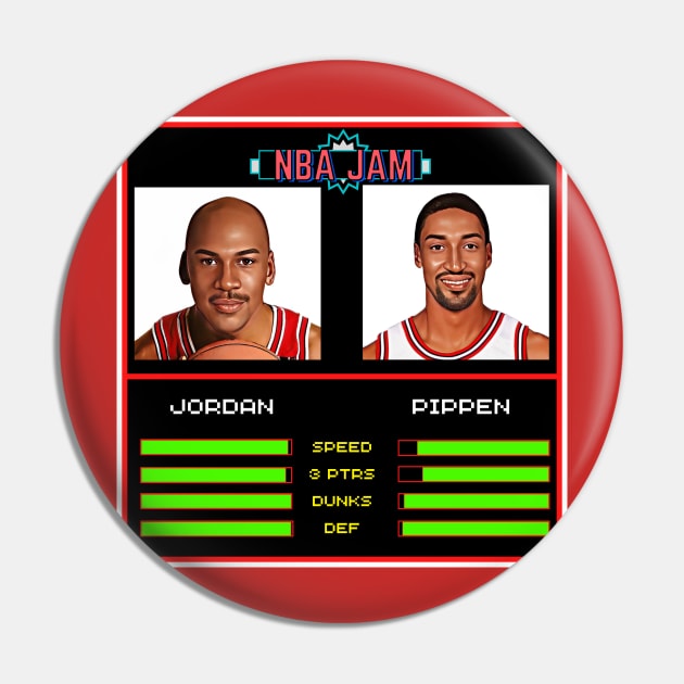 MJ & Scottie - NBA Jam Edition Pin by M.I.M.P.