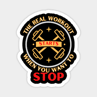 THE REAL WORK OUT (red) Magnet