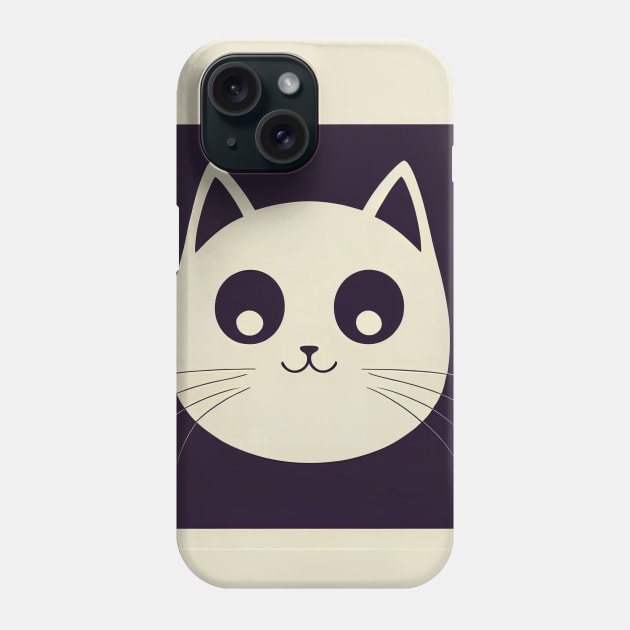 Cartoon cat character icon logo Phone Case by DyeruArt