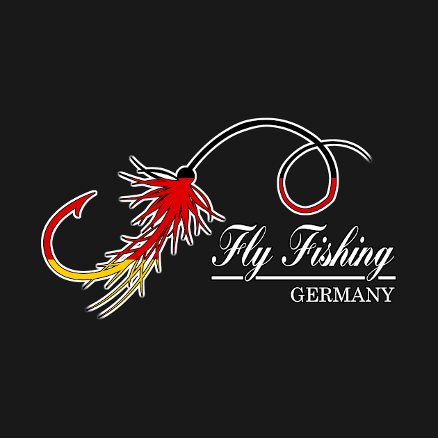 Fly Fishing Trout and Outdoor Lover | Germany Flag Fly by Cedinho