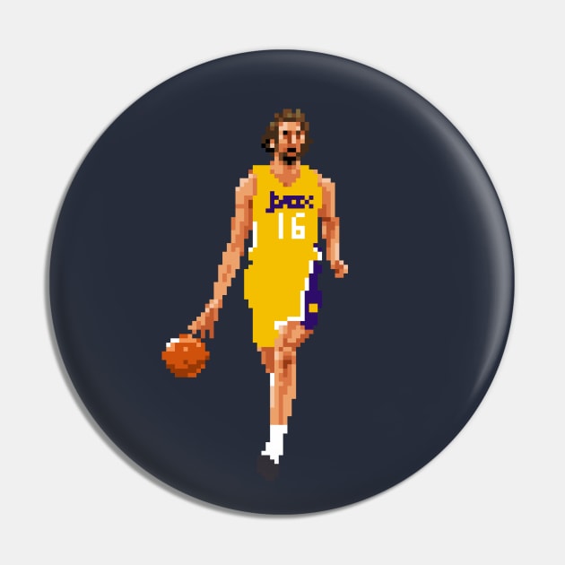 Pau Gasol Pixel Dribble Pin by qiangdade