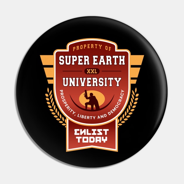 Super Earth University Emblem Pin by Lagelantee