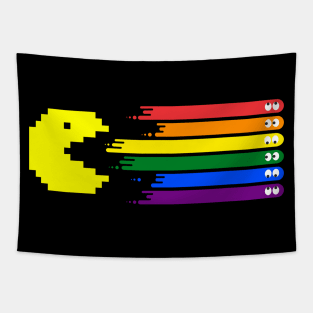 retro vintage videogames funny colorfull lgbt Tapestry