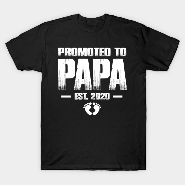 Promoted To Papa 2020 New Baby Birth Announcement Gifts Funny Father S Day Gift Ideas Promoted To Papa 2020 Fathers Day Gifts T Shirt Teepublic