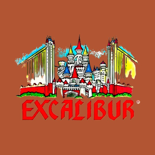 Excalibur Las Vegas Hotel Casino Retro Vintage by Ghost Of A Chance 