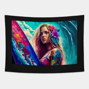 surf girl Tapestry