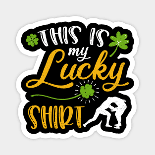 Wrestling This is My Lucky Shirt St Patrick's Day Magnet