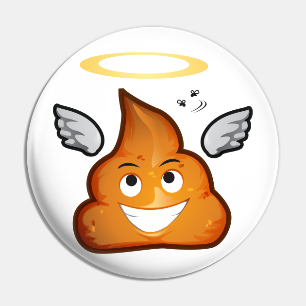 Holy Shit Poop Emoji - Poop - Pin | TeePublic