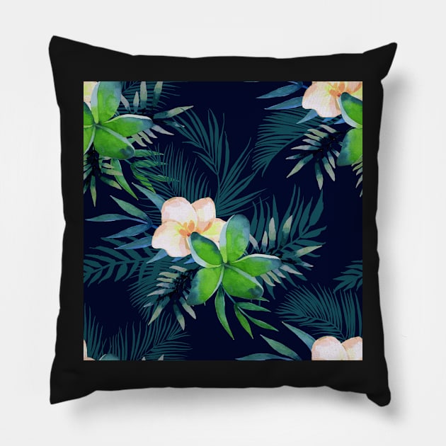 Flower Tropical Pillow by ARTSYILA