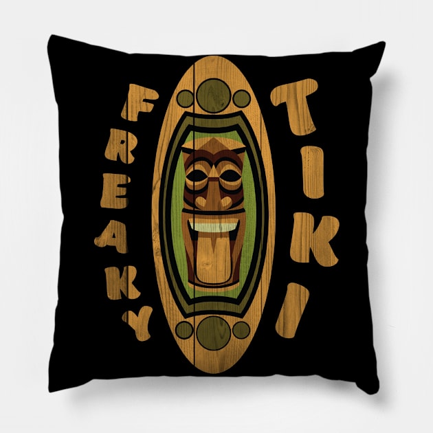 Freaky Tiki Pillow by shipwrecked2020