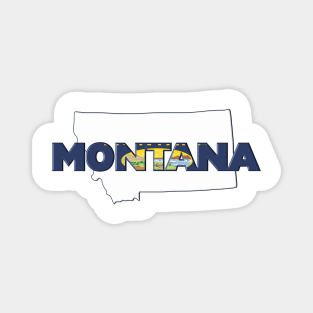 Montana Colored State Letters Magnet
