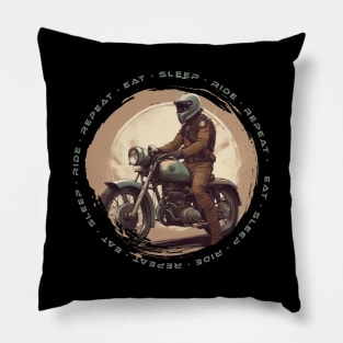 Eat Sleep Ride Repeat motorcycle Pillow