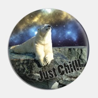 Super cool chilled Ice Bear on the Rocks Pin