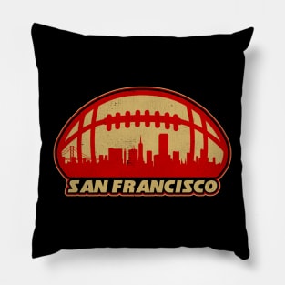 San Francisco Football Skyline Pillow