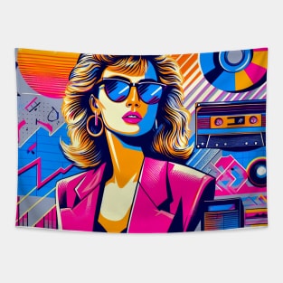 80s Memphis Model Tapestry