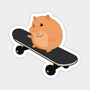 Skateboard Hamster Magnet