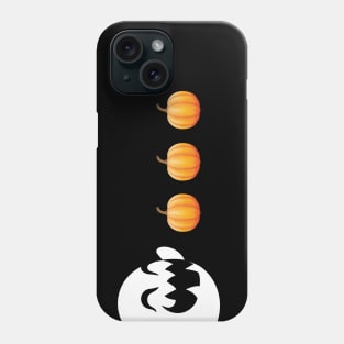 Funny Ghost Chasing Pumpkin - Retro Video Game Phone Case