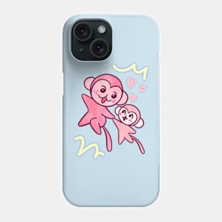 Father and baby monkey! Phone Case