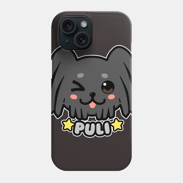 KAWAII Puli Dog Face Phone Case by TechraNova